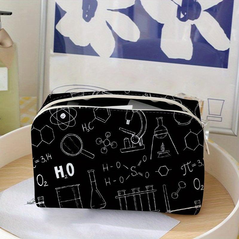 Chemical Element Cosmetic Bag Women Portable Travel Toiletry Storage