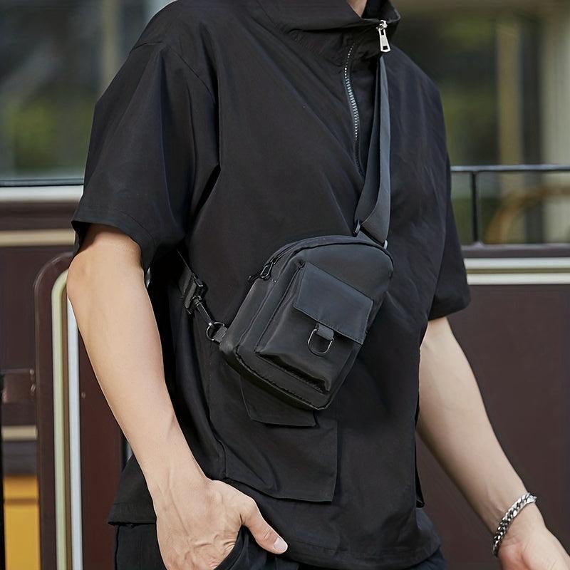 Men's Oxford Cloth Crossbody Chest Bag Large Capacity Sling Bag