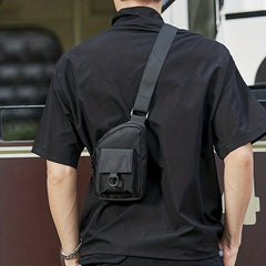 Men's Oxford Cloth Crossbody Chest Bag Large Capacity Sling Bag