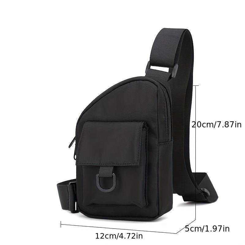 Men's Oxford Cloth Crossbody Chest Bag Large Capacity Sling Bag