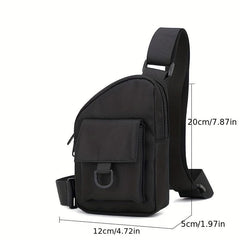 Men's Oxford Cloth Crossbody Chest Bag Large Capacity Sling Bag