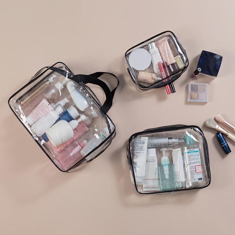 Clear Zipper Cosmetic Bag Organizer Versatile Toiletry Bag