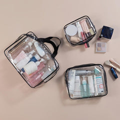 Clear Zipper Cosmetic Bag Organizer Versatile Toiletry Bag