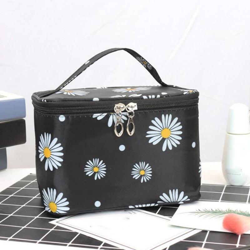 Flower Pattern Makeup Zipper Handbag Cosmetic Bag