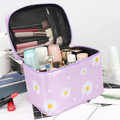 Flower Pattern Makeup Zipper Handbag Cosmetic Bag