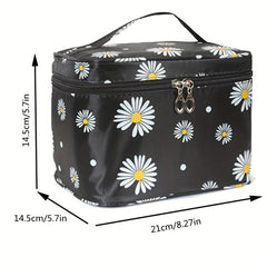 Flower Pattern Makeup Zipper Handbag Cosmetic Bag