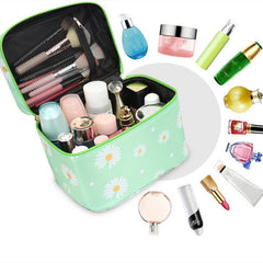 Flower Pattern Makeup Zipper Handbag Cosmetic Bag