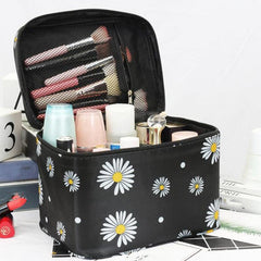 Flower Pattern Makeup Zipper Handbag Cosmetic Bag