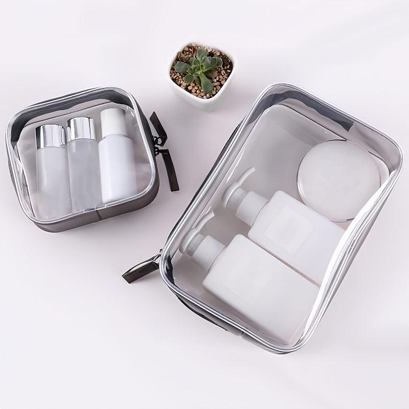Transparent Cosmetic Bag Lightweight Portable Carry On Pouch Makeup Bag