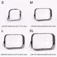 Transparent Cosmetic Bag Lightweight Portable Carry On Pouch Makeup Bag