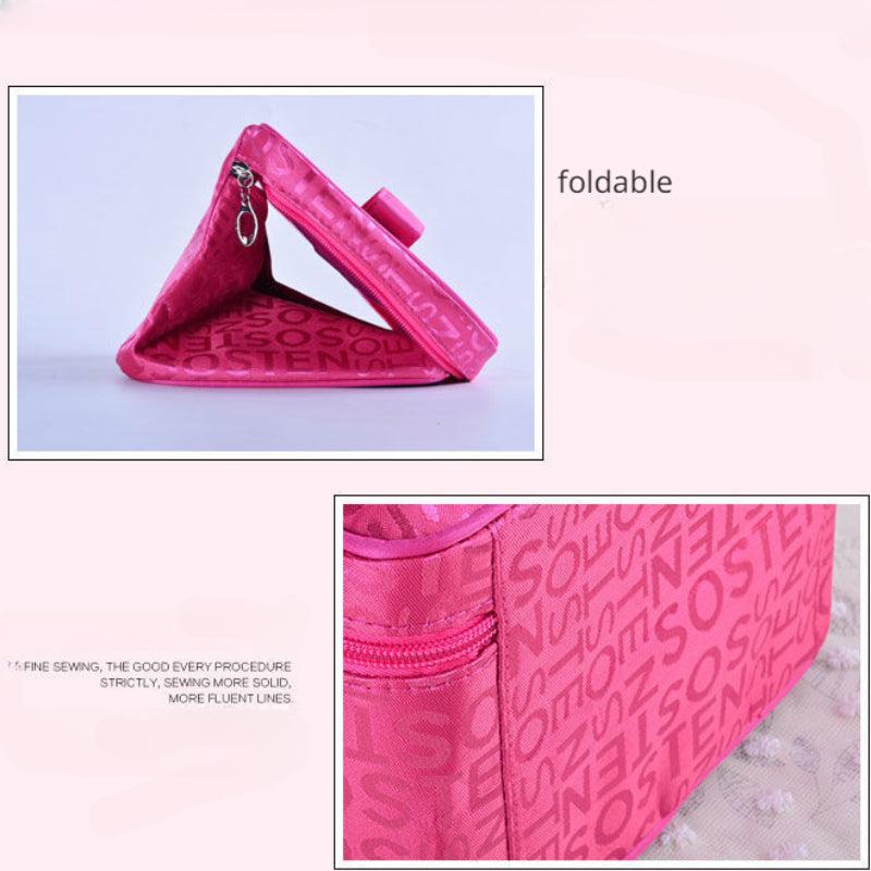 Letter Graphic Waterproof Cosmetic Bag Travel Toiletry Organizer