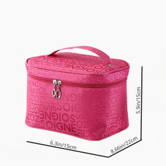Letter Graphic Waterproof Cosmetic Bag Travel Toiletry Organizer
