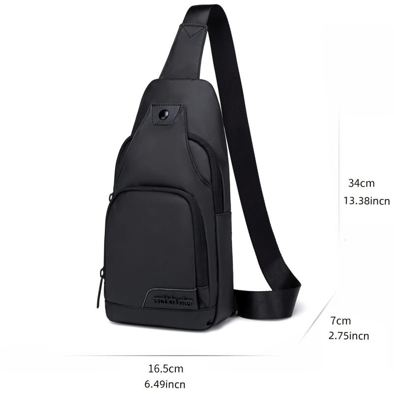 Waterproof Sling Bag Crossbody Backpack USB Charging Port Travel Hiking