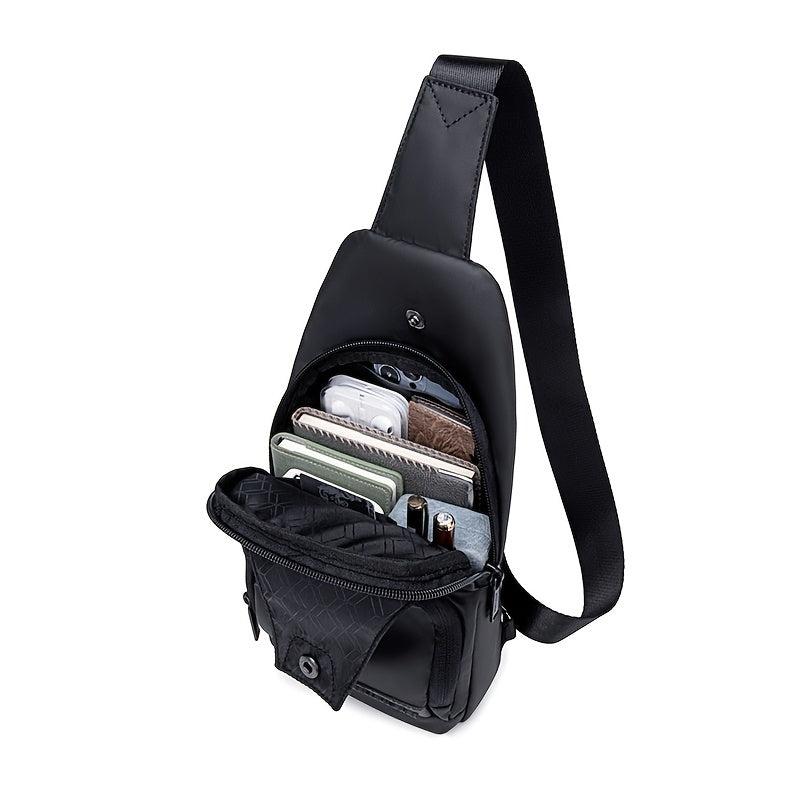 Waterproof Sling Bag Crossbody Backpack USB Charging Port Travel Hiking