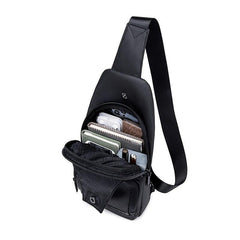 Waterproof Sling Bag Crossbody Backpack USB Charging Port Travel Hiking