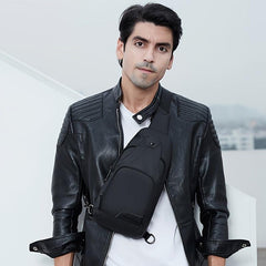 Waterproof Sling Bag Crossbody Backpack USB Charging Port Travel Hiking