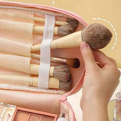 Flower Decor Makeup Zipper Handbag Quilted Toiletry Wash Bag