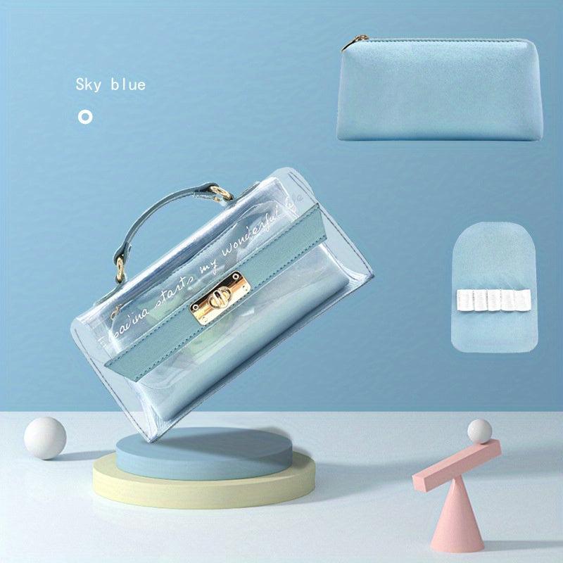 Transparent Waterproof Cosmetic Satchel Bag Plastic Makeup Storage Organizer
