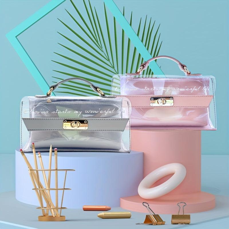 Transparent Waterproof Cosmetic Satchel Bag Plastic Makeup Storage Organizer