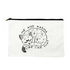Cartoon Print Comestic Bag Portable Toiletry Pouch Travel Makeup Organizer