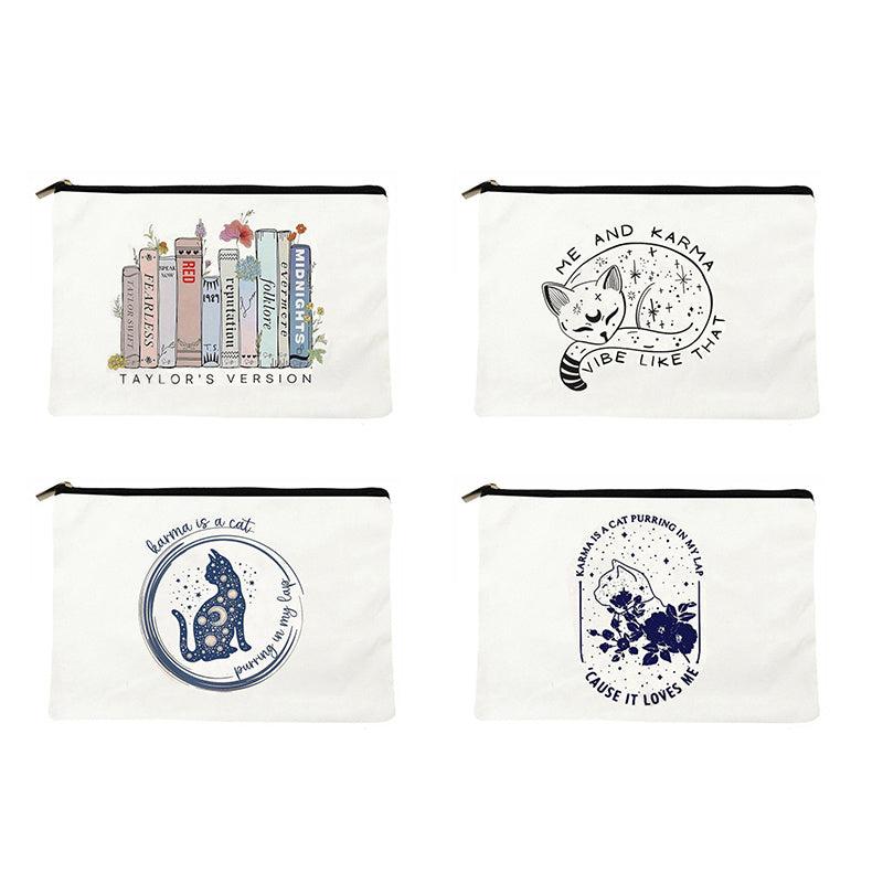 Cartoon Print Comestic Bag Portable Toiletry Pouch Travel Makeup Organizer