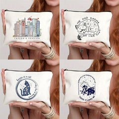 Cartoon Print Comestic Bag Portable Toiletry Pouch Travel Makeup Organizer
