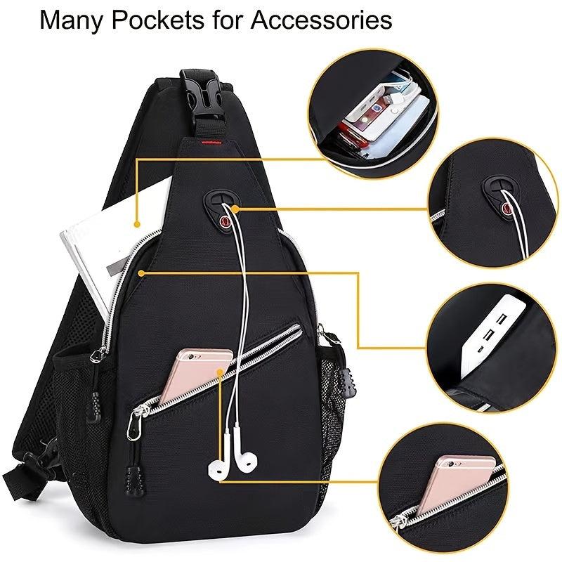 Sling Backpack Crossbody Shoulder Bag Travel Hiking Daypack