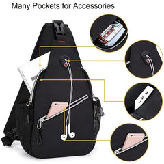 Sling Backpack Crossbody Shoulder Bag Travel Hiking Daypack