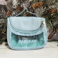 Large Capacity Cosmetic Bag Zipper Portable Toiletry Wash Bag
