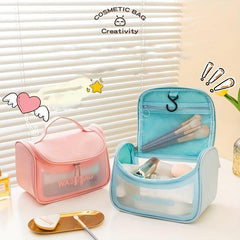 Large Capacity Cosmetic Bag Zipper Portable Toiletry Wash Bag