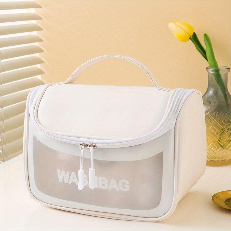 Large Capacity Cosmetic Bag Zipper Portable Toiletry Wash Bag