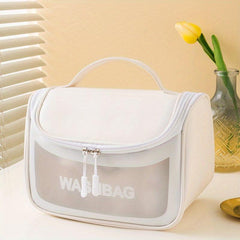 Large Capacity Cosmetic Bag Zipper Portable Toiletry Wash Bag