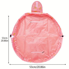 Drawstring Cosmetic Bag Dacron Zipper Makeup Pouch Lightweight Travel Storage