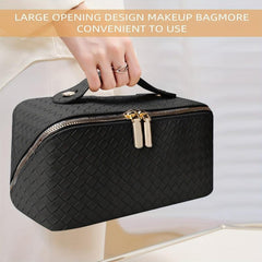 Minimalist Braided Makeup Zipper Bag Portable Solid Cosmetic Bag
