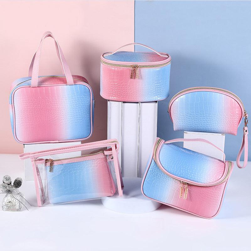 Gradient Makeup Bag Lightweight Toiletry Wash Bag