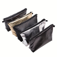 Skull Embossed Cosmetic Bag Lightweight Makeup Organizer Clutch Coin Purse