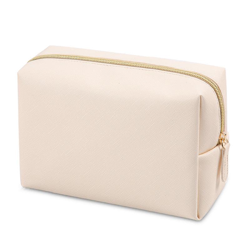 Solid Lightweight Cosmetic Bag Travel Storage Organizer With Zipper