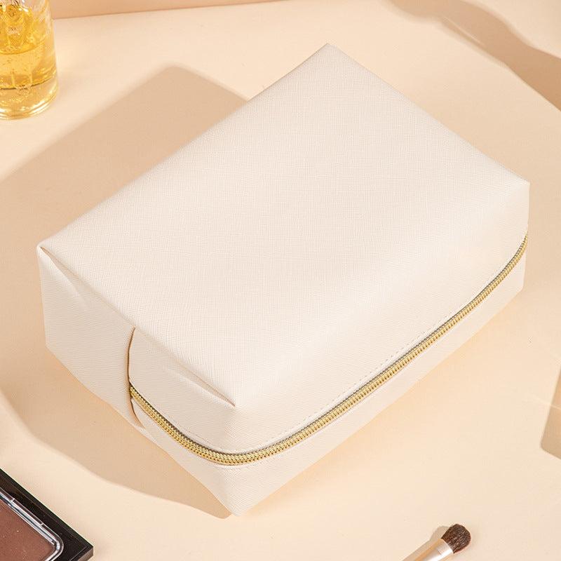 Solid Lightweight Cosmetic Bag Travel Storage Organizer With Zipper