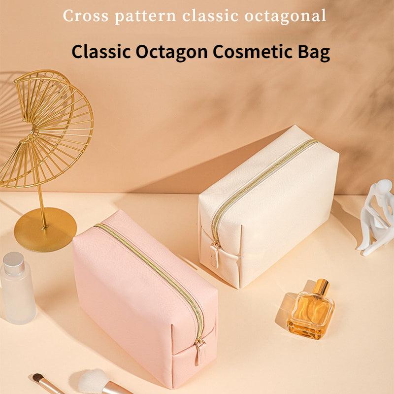 Solid Lightweight Cosmetic Bag Travel Storage Organizer With Zipper