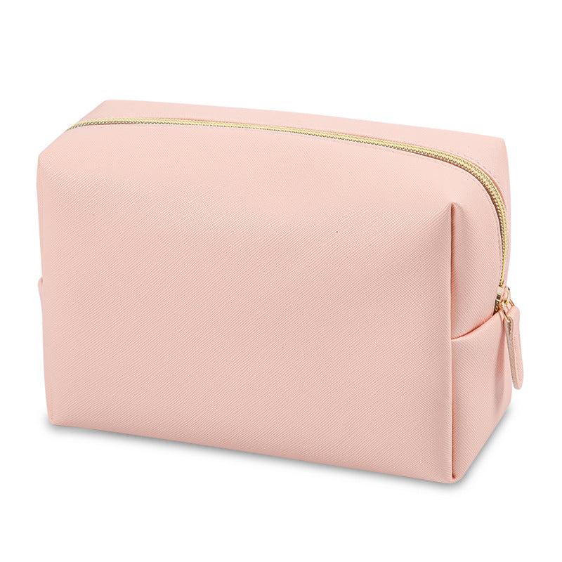 Solid Lightweight Cosmetic Bag Travel Storage Organizer With Zipper