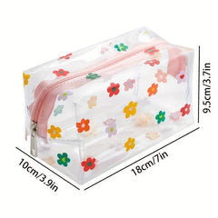 Flower Print Cosmetic Bag Waterproof Travel Toiletry Bag