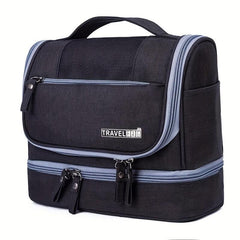 Waterproof Flap Cosmetic Bag Canvas Portable Storage Bag Women's Travel