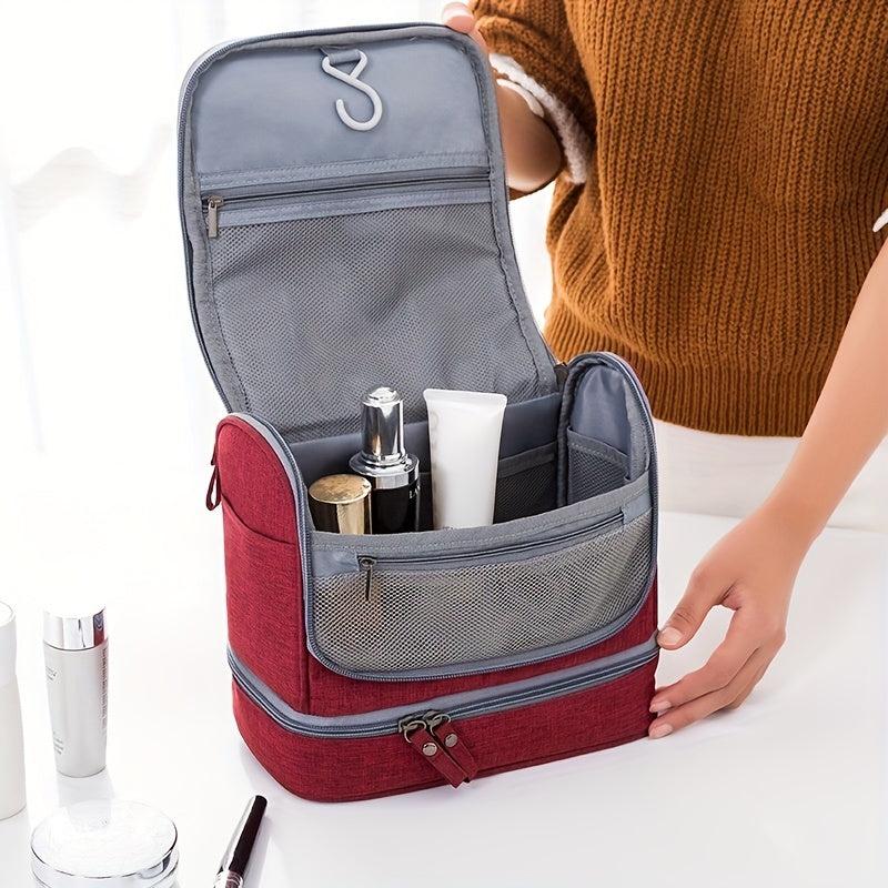 Waterproof Flap Cosmetic Bag Canvas Portable Storage Bag Women's Travel