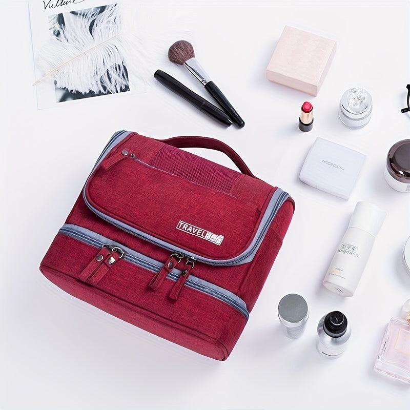 Waterproof Flap Cosmetic Bag Canvas Portable Storage Bag Women's Travel