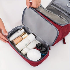 Waterproof Flap Cosmetic Bag Canvas Portable Storage Bag Women's Travel