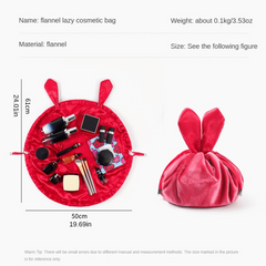 Minimalist Bunny Drawstring Makeup Bag Portable Storage Bag