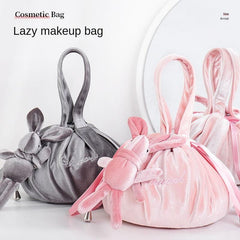 Minimalist Bunny Drawstring Makeup Bag Portable Storage Bag