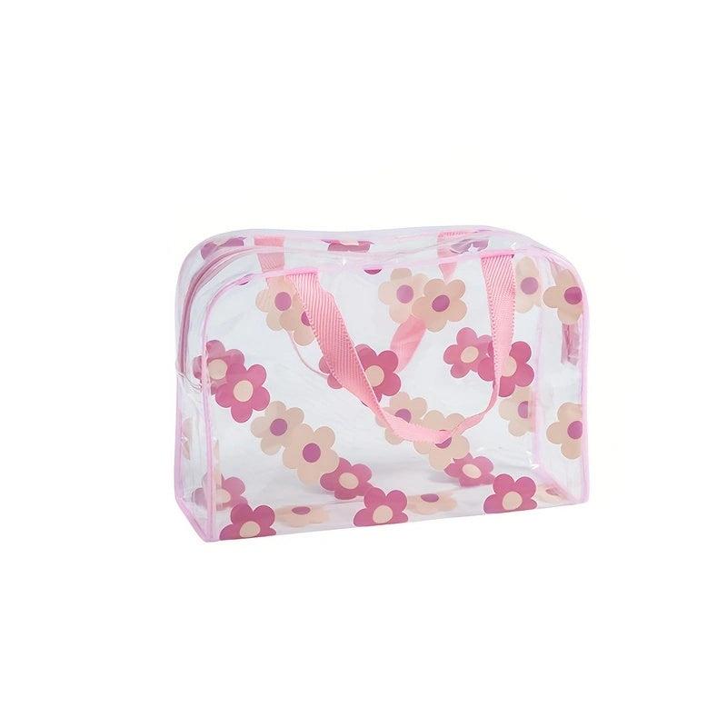 Floral Print Cosmetic Bag Waterproof Travel Storage Bag