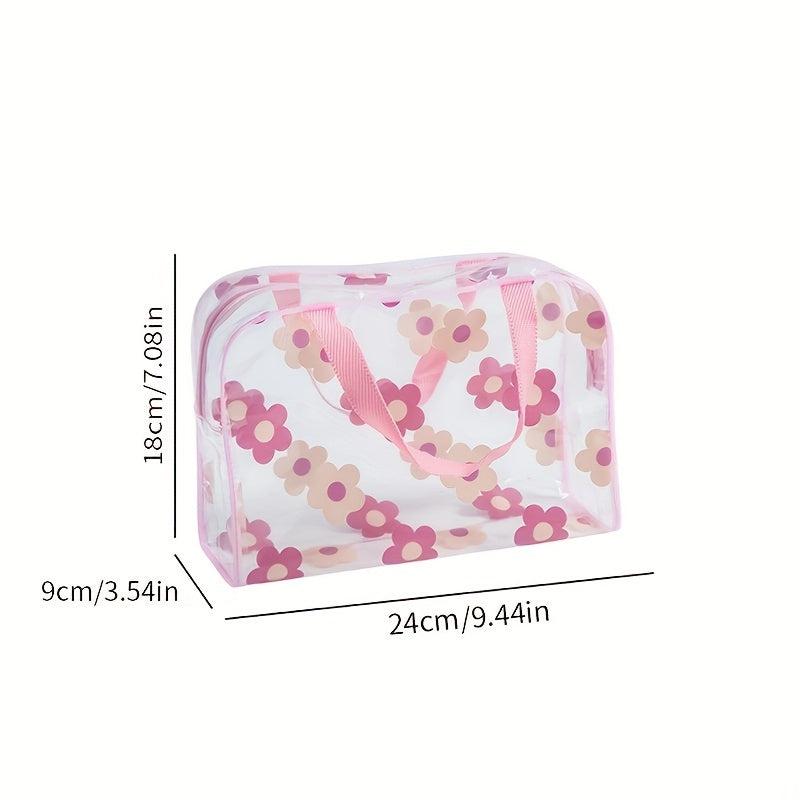Floral Print Cosmetic Bag Waterproof Travel Storage Bag