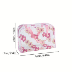 Floral Print Cosmetic Bag Waterproof Travel Storage Bag